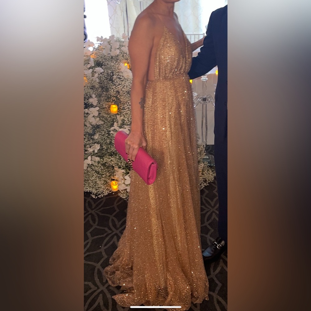 Elegant Gold Evening Gown